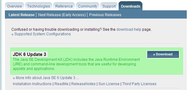 java.sun.com jdk 6 download